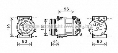 AVA QUALITY COOLING ftk407 -  Компрессор, кондиционер